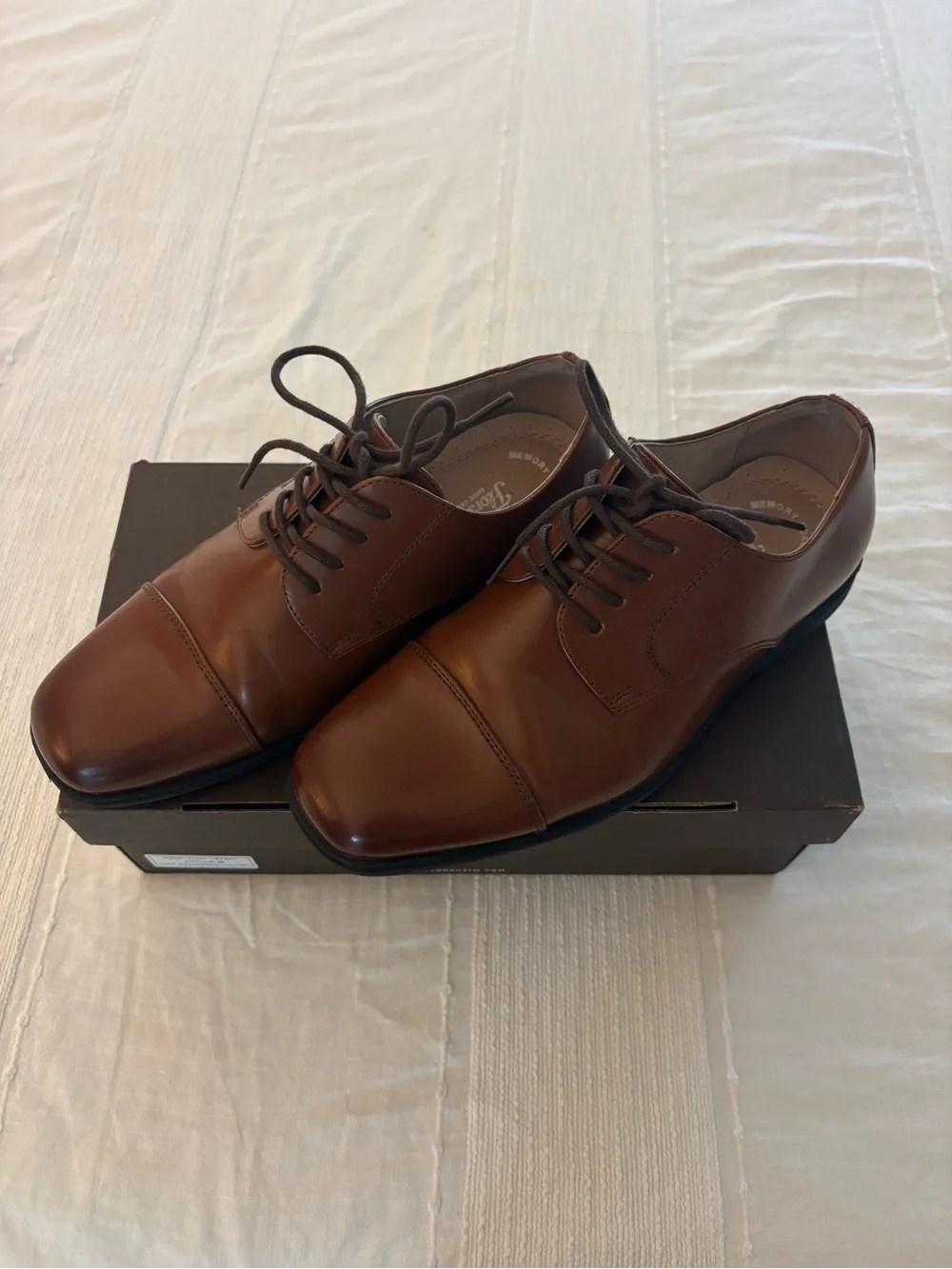 Florsheim Brown Leather Cap-Toe Dress Loafers - Worn once for a special occasion
